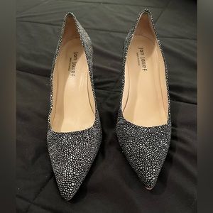 Jon Josef Black and White Polka Dot Heels size 7